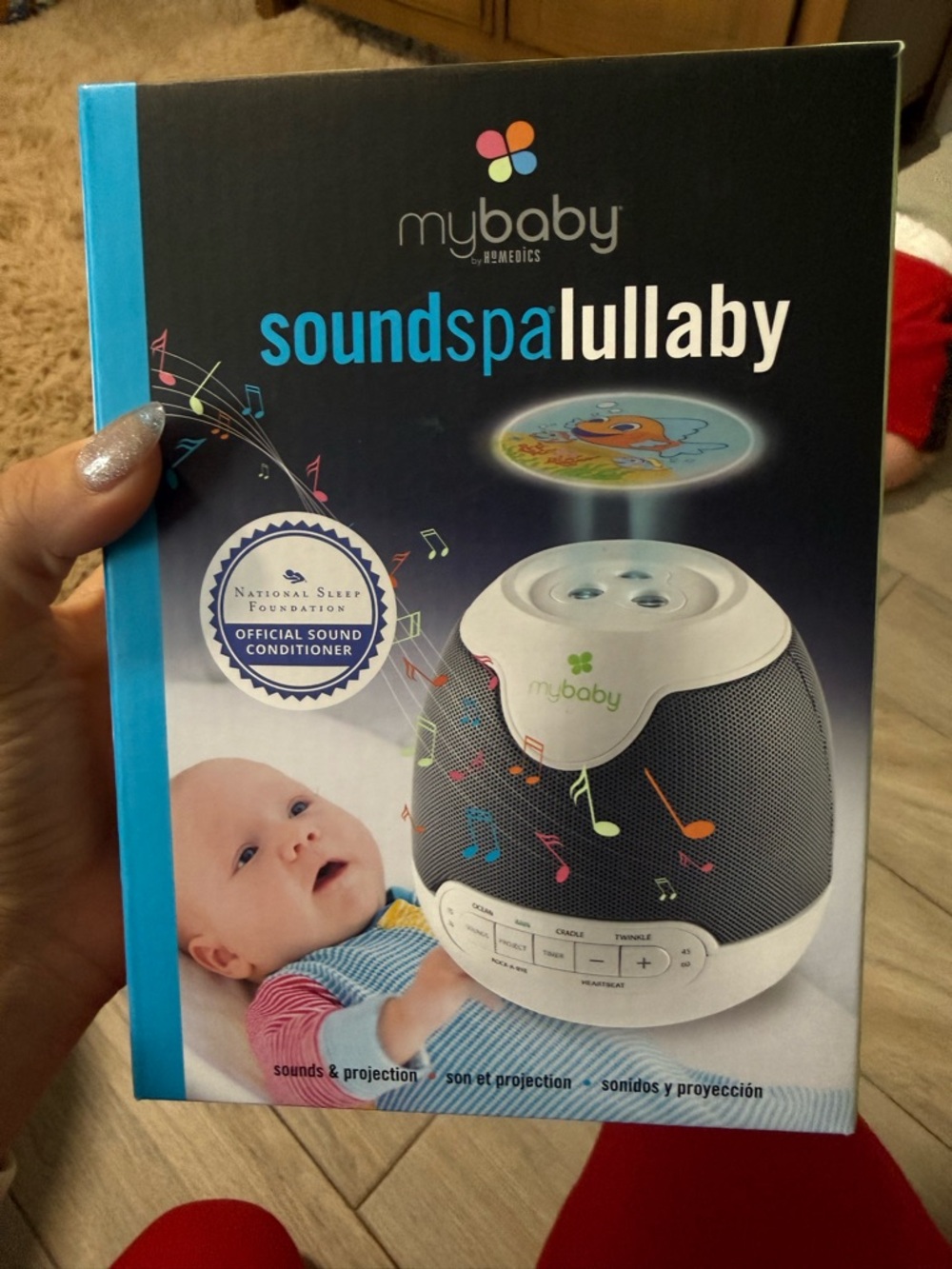 mybaby SoundSpa Lullaby Portable White and Gray Sound Conditioner Speaker